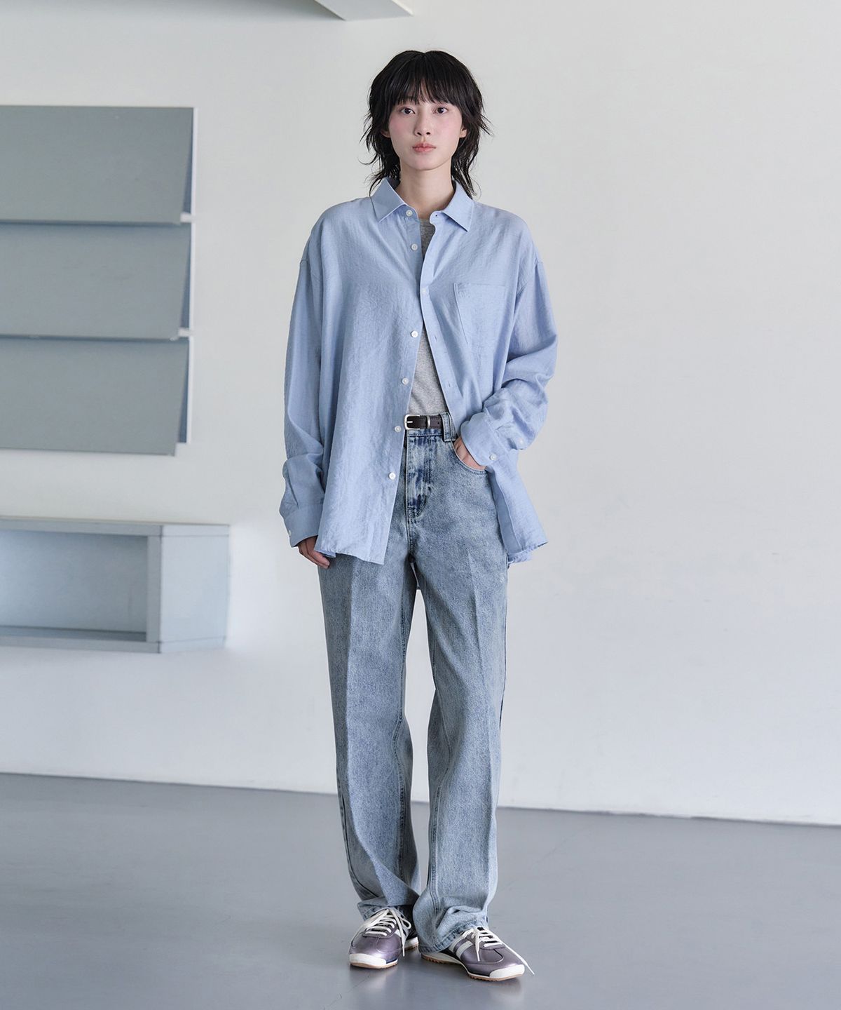 데케트 우먼(DECET WOMEN) Signature Straight Jeans DCWPT001LBlue