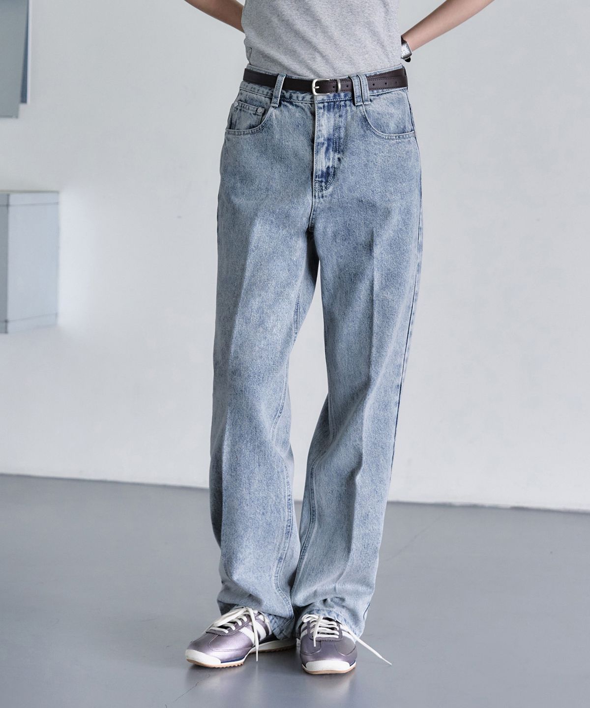 데케트 우먼(DECET WOMEN) Signature Straight Jeans DCWPT001LBlue