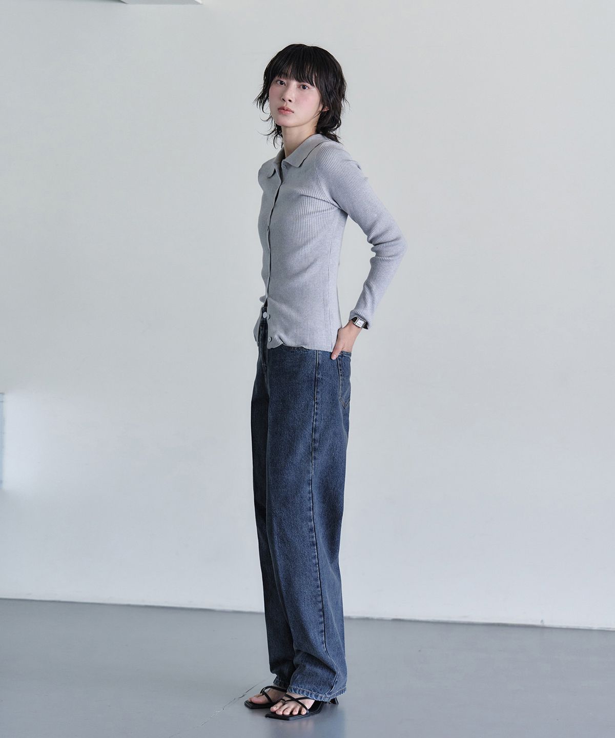 데케트 우먼(DECET WOMEN) Signature Straight Jeans DCWPT001Blue