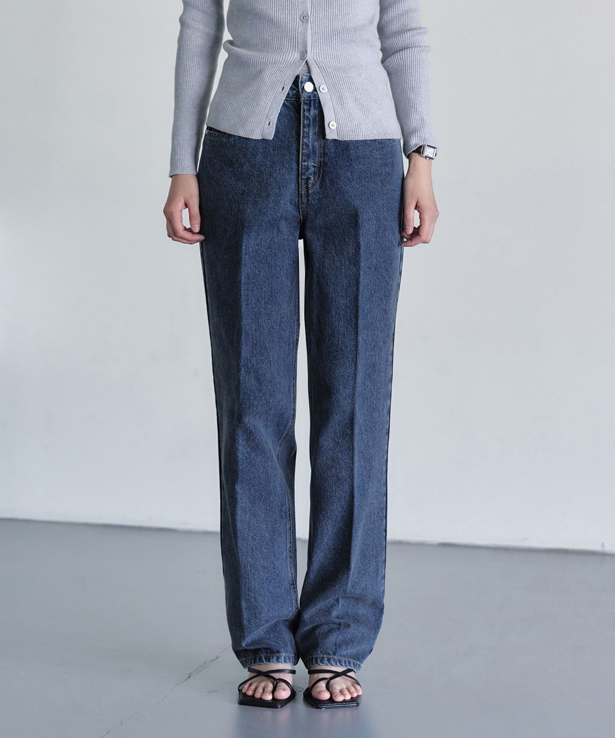 데케트 우먼(DECET WOMEN) Signature Straight Jeans DCWPT001Blue