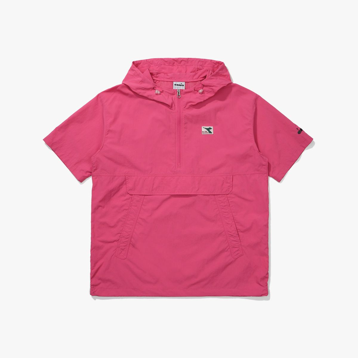 디아도라(diadora) 컴피 후드 반팔 아노락 PINK