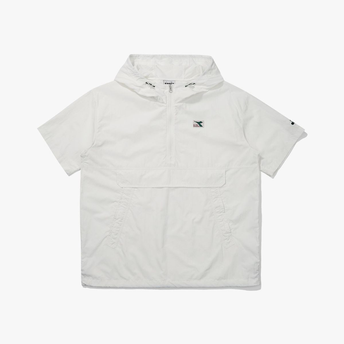 디아도라(diadora) 컴피 후드 반팔 아노락 OFF WHITE