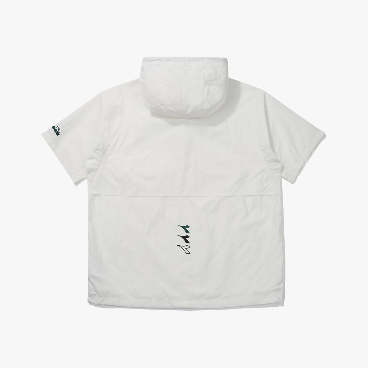 디아도라(diadora) 컴피 후드 반팔 아노락 OFF WHITE