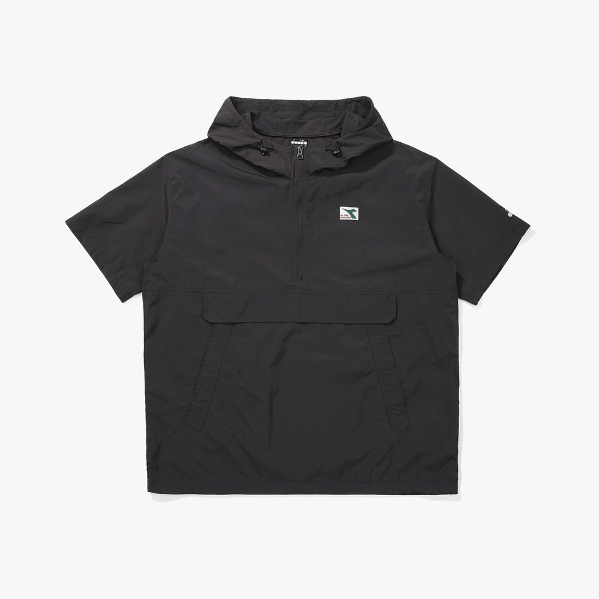 디아도라(diadora) 컴피 후드 반팔 아노락 GREY