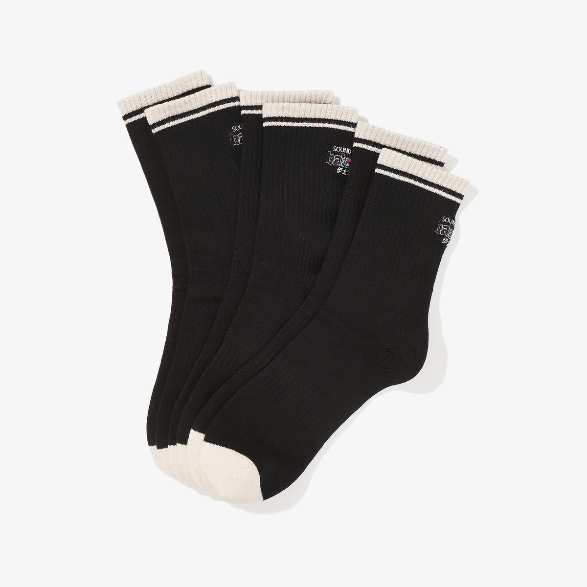 휠라언더웨어(FILA UNDERWEAR) [FILA UNDERWEAR X BALANSA] 양말 3팩(FI4SCH1148XBLK)
