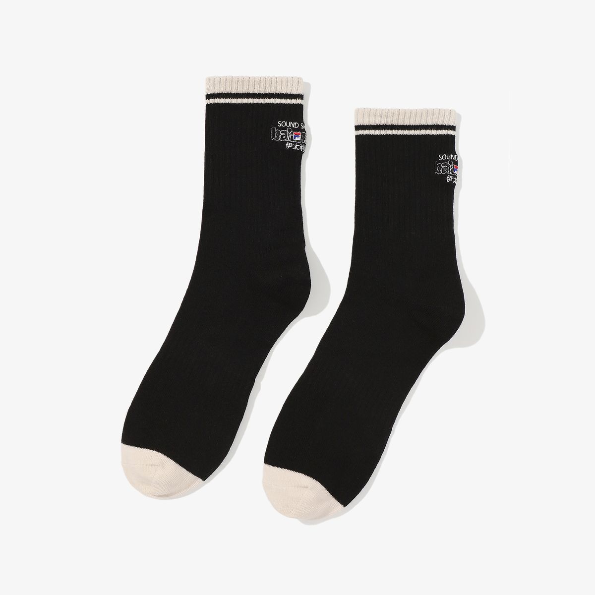 휠라언더웨어(FILA UNDERWEAR) [FILA UNDERWEAR X BALANSA] 양말 3팩(FI4SCH1148XBLK)
