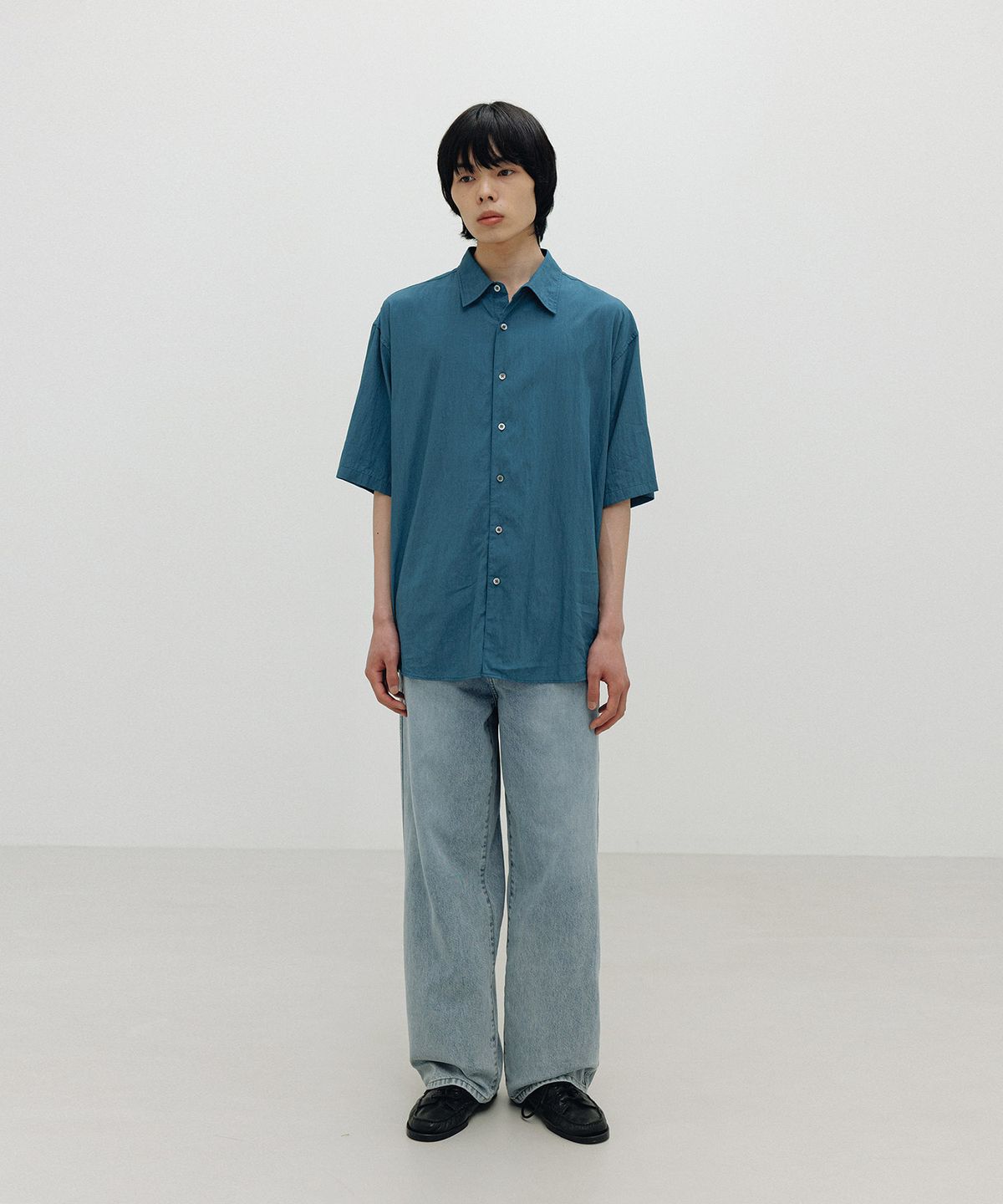 블랭크룸(BLANKROOM) 머시 데님 팬츠_CLOUDY BLUE