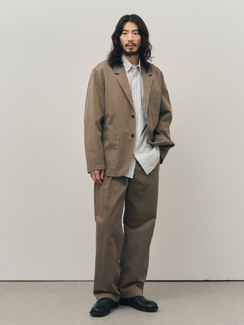 MUSINSA | ROUGH SIDE Faded Slob Jacket Mud
