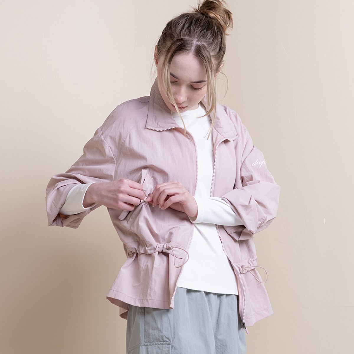 뒤란(DURAN) 리츠 셔링 사파리 바람막이 자켓 DTF5S-5138 4colors