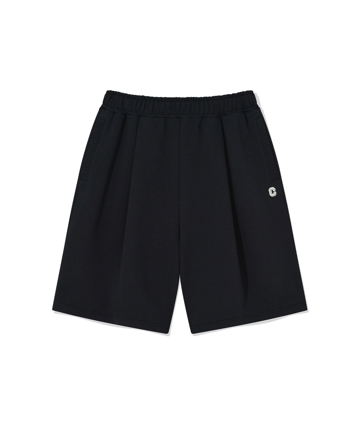 커버낫(COVERNAT) 버뮤다 C 로고 스웻 쇼츠 Dark Navy