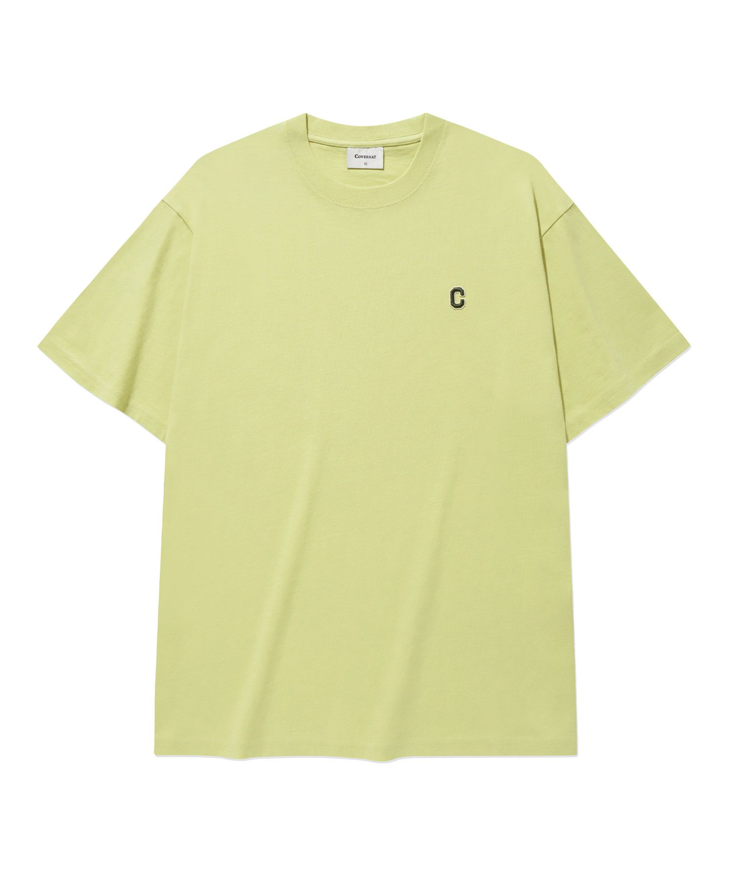 MUSINSA公式 | COVERNAT Small C Logo T-Shirt Lime