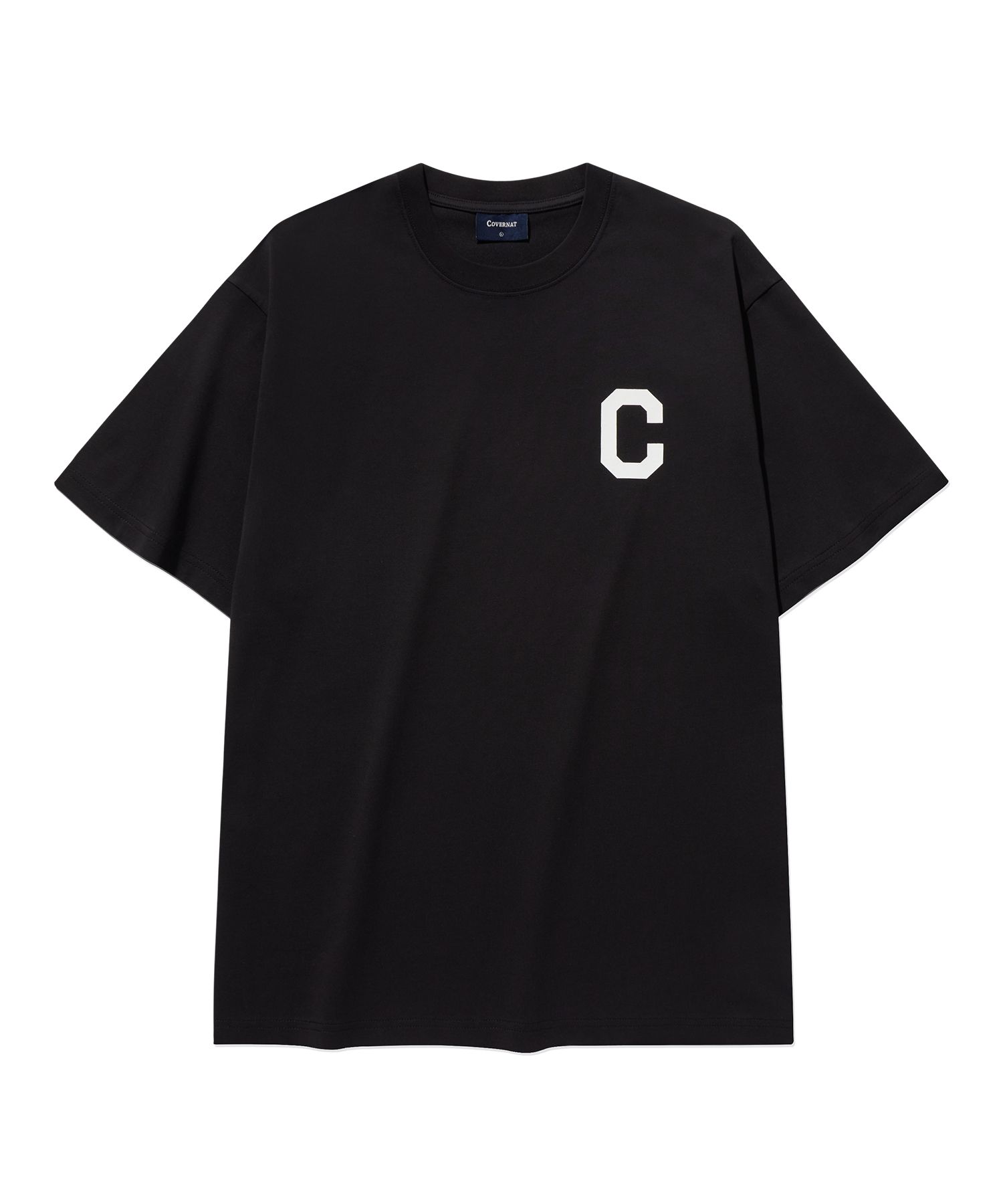 MUSINSA公式 | COVERNAT Cool Cotton C Logo T-Shirt Black