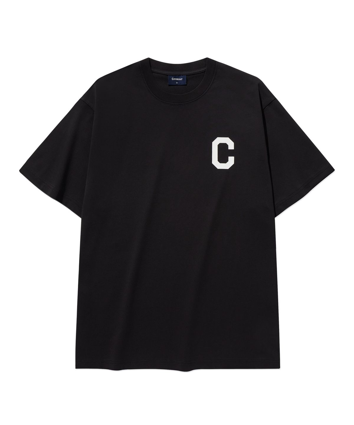 커버낫(COVERNAT) 쿨 코튼 C 로고 티셔츠 Black