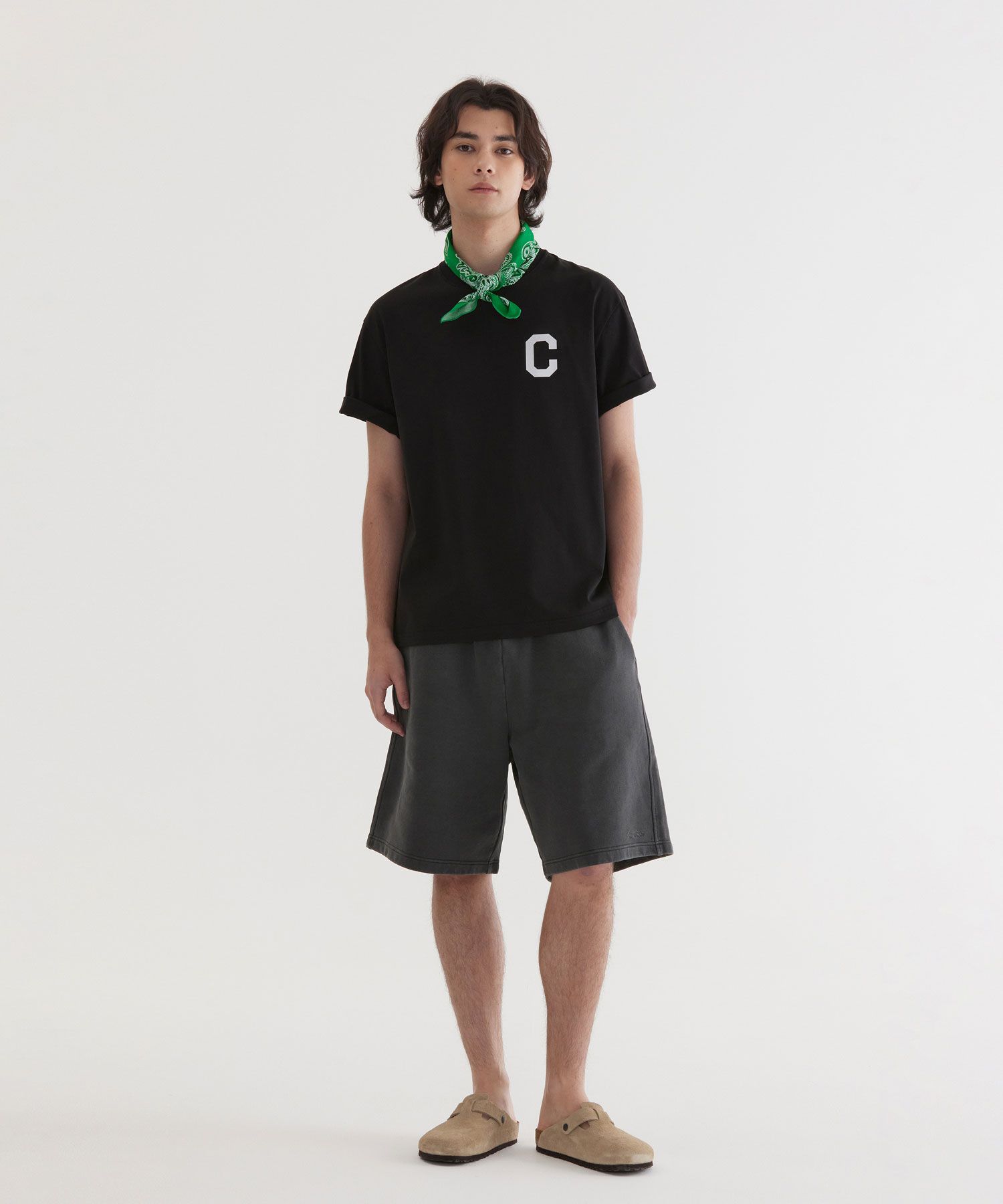 COVERNATのCool Cotton Shine C Logo T-Shirt 全3色 MUSINSA公式 | COVERNAT Cool Cotton C Logo T-Shirt Black