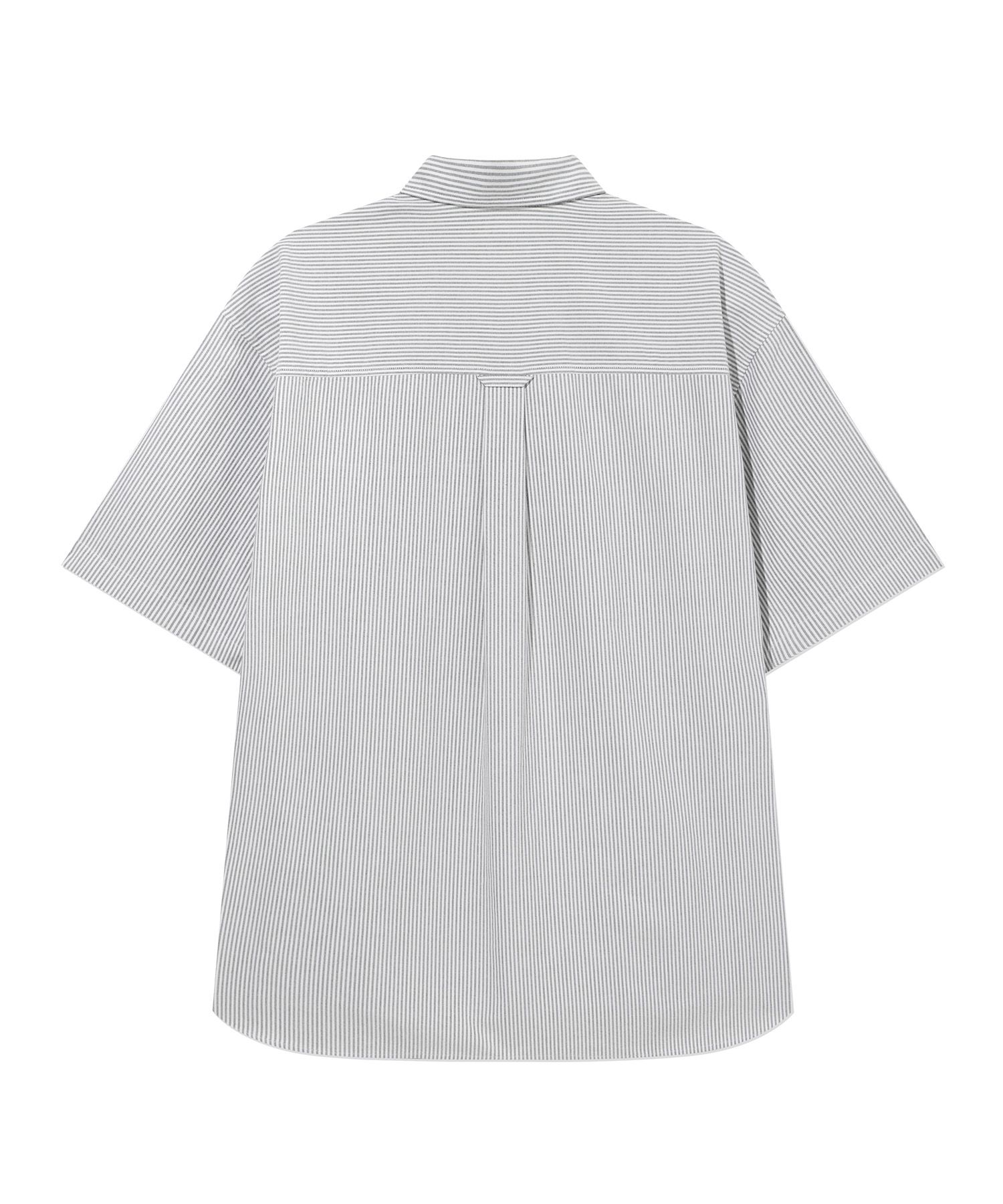 COVERNATのC Logo Oxford Stripe Half Shirt 全2色 C Logo Oxford Stripe Half Shirts Gray - Covernat | 60