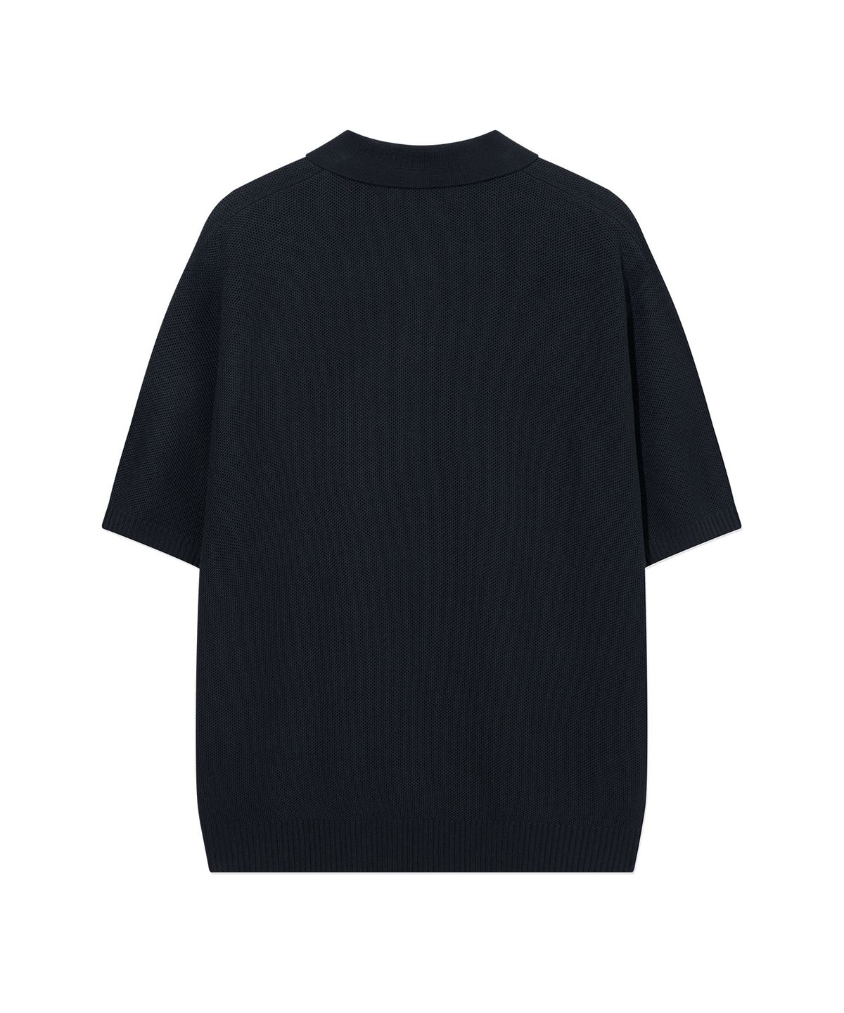 커버낫(COVERNAT) C 로고 카라 하프 니트 Dark Navy