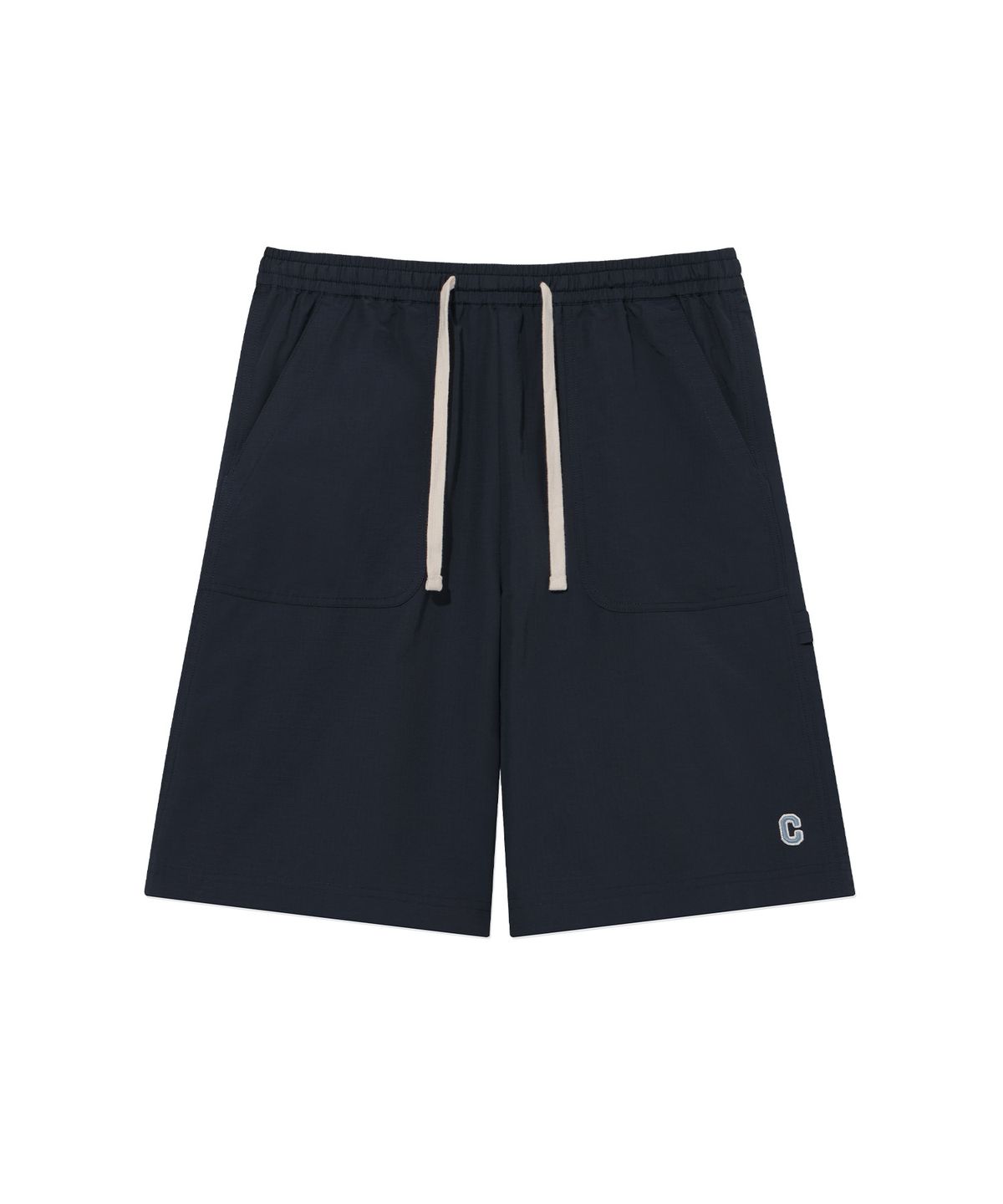 커버낫(COVERNAT) 레귤러 C 로고 퍼티그 쇼츠 Dark Navy