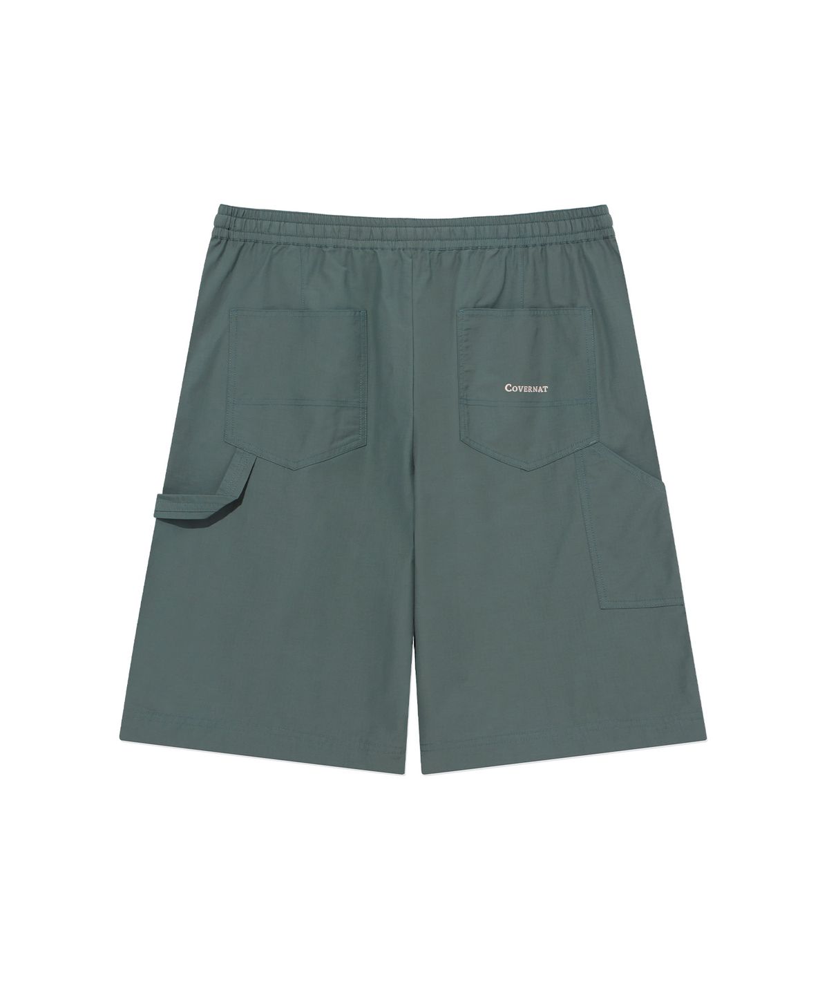 커버낫(COVERNAT) 레귤러 C 로고 퍼티그 쇼츠 Khaki