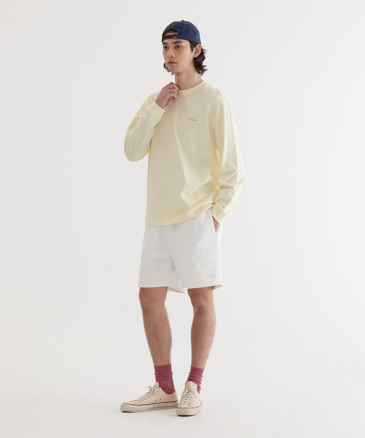 커버낫(COVERNAT) 레귤러 숏 데님 쇼츠 Ivory