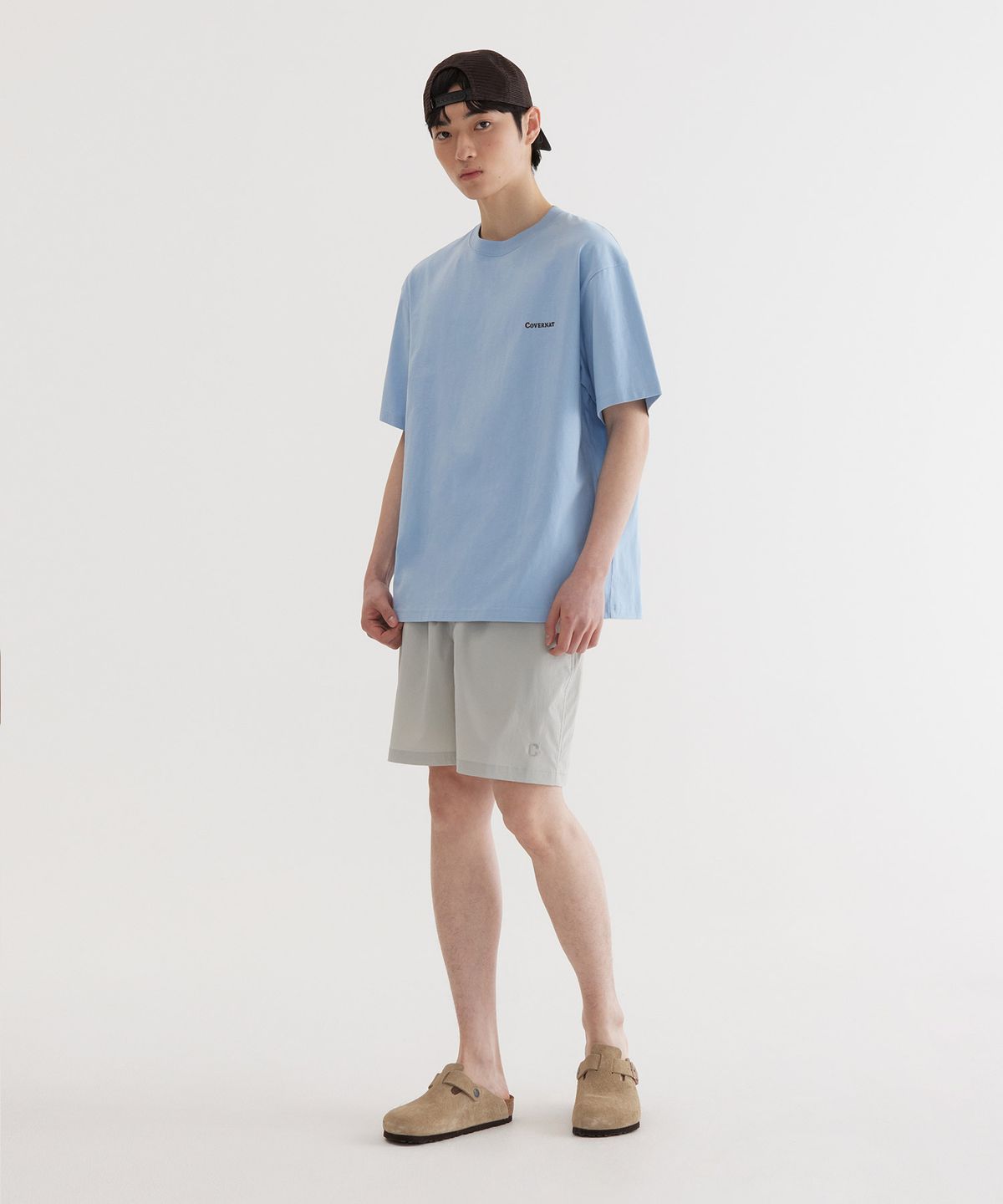 커버낫(COVERNAT) 테크 나일론 레귤러 쇼츠 Light Gray
