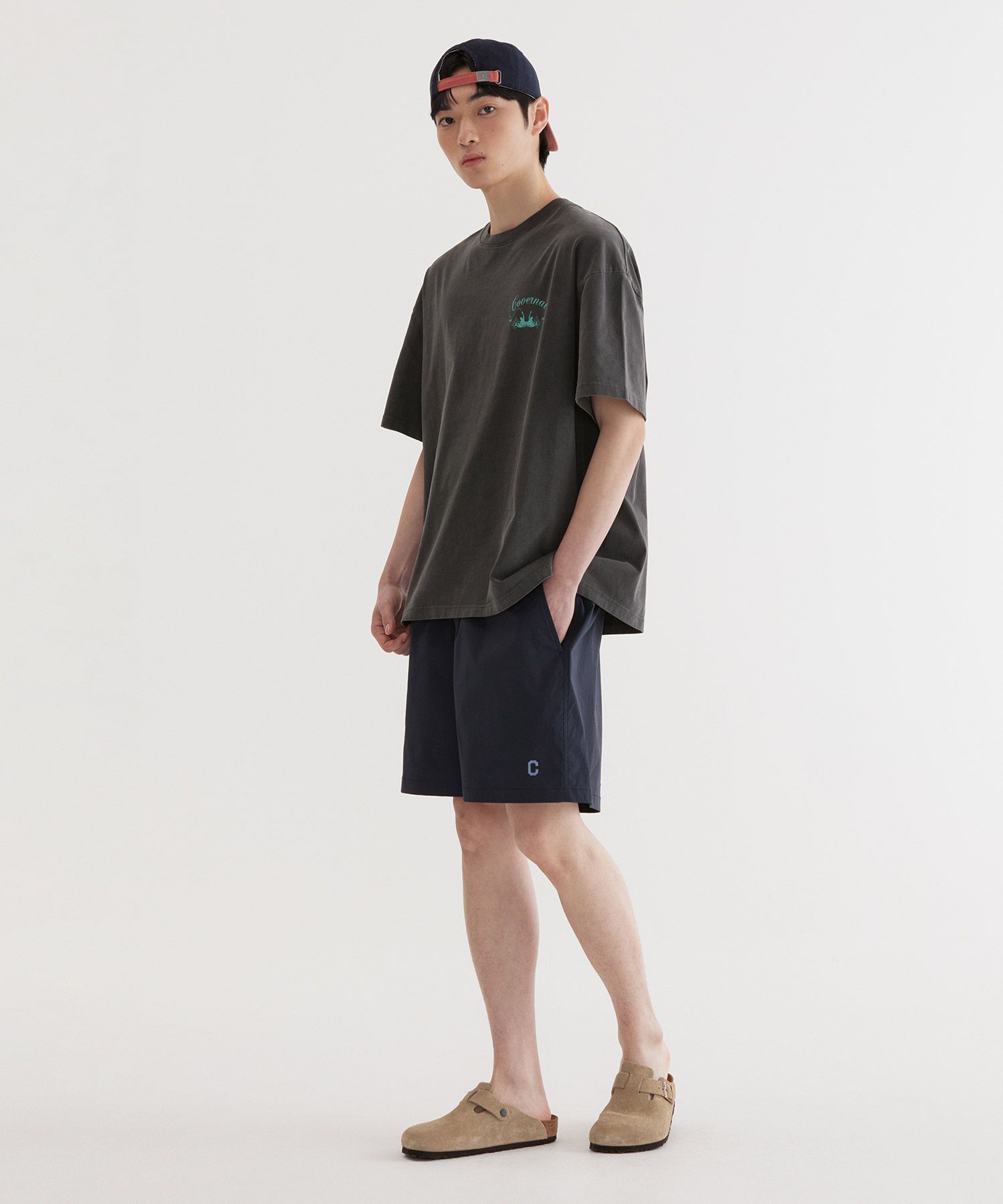 ★COVERNAT★ Tech Nylon Basic T-Shirt Dark Navy CO2502ST59DN テックナイロンベーシックTシャツ ダークネイビー - Covernat
