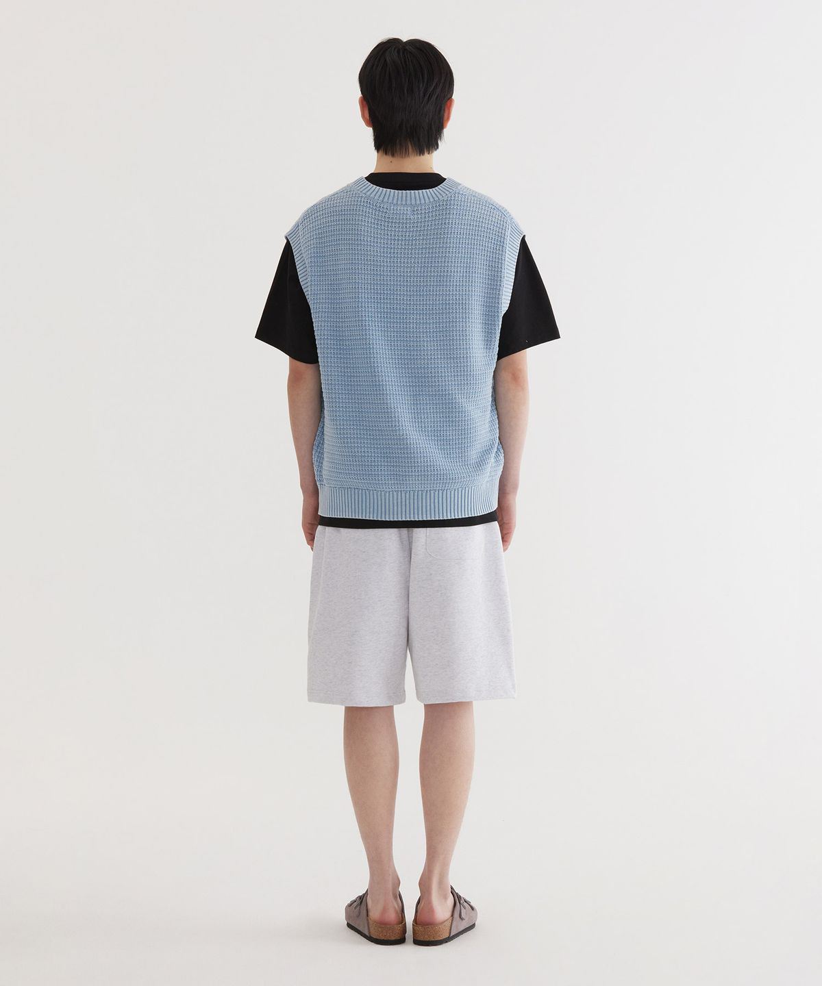 커버낫(COVERNAT) 레귤러 C 로고 스웻 쇼츠 Heather Gray