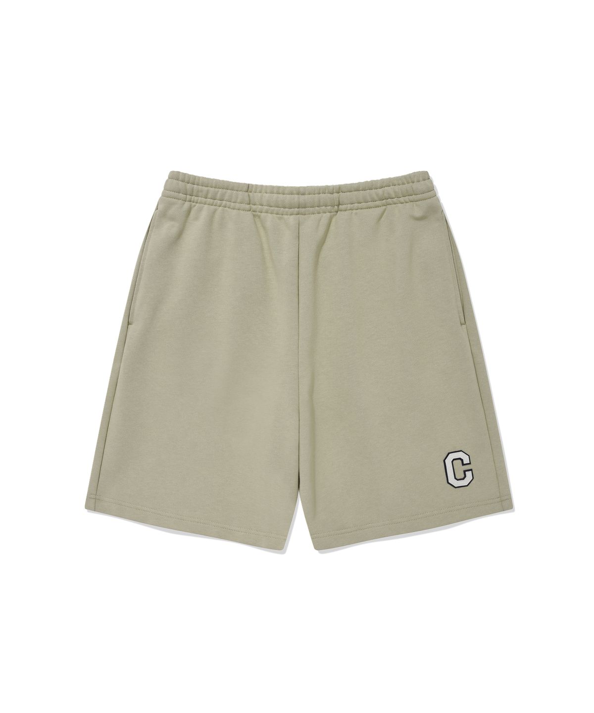 커버낫(COVERNAT) 레귤러 C 로고 스웻 쇼츠 Light Khaki