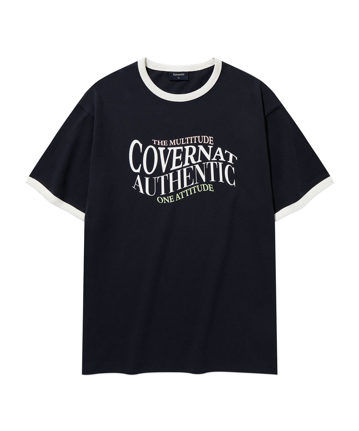 커버낫(COVERNAT) 타이포 그래픽 링거 티셔츠 Dark Navy