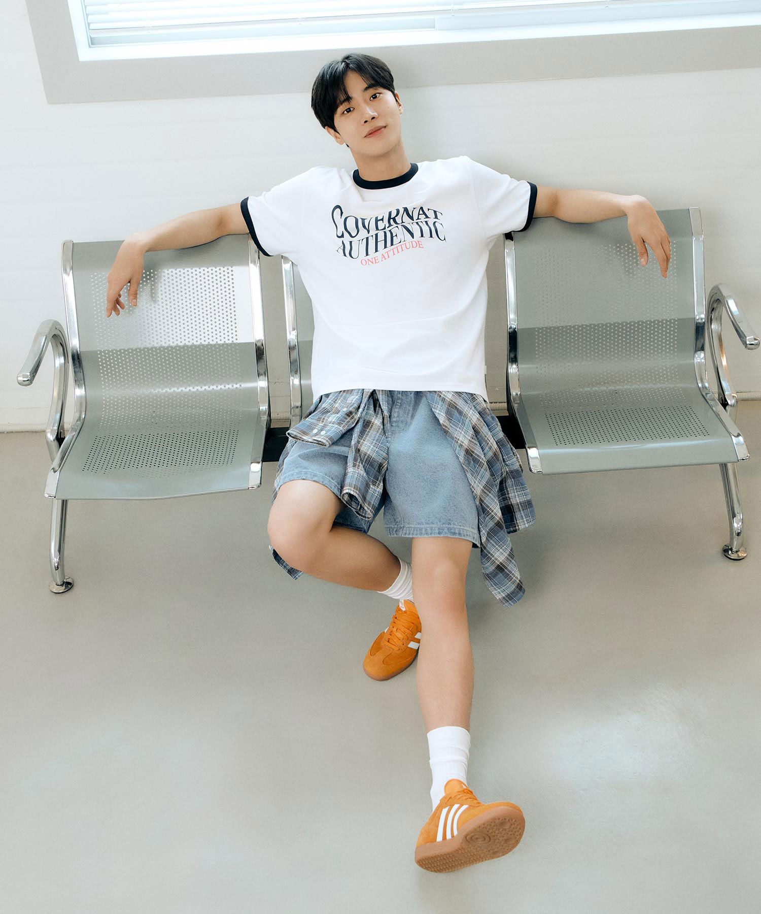 MUSINSA | COVERNAT Typographic Ringer T-Shirt White