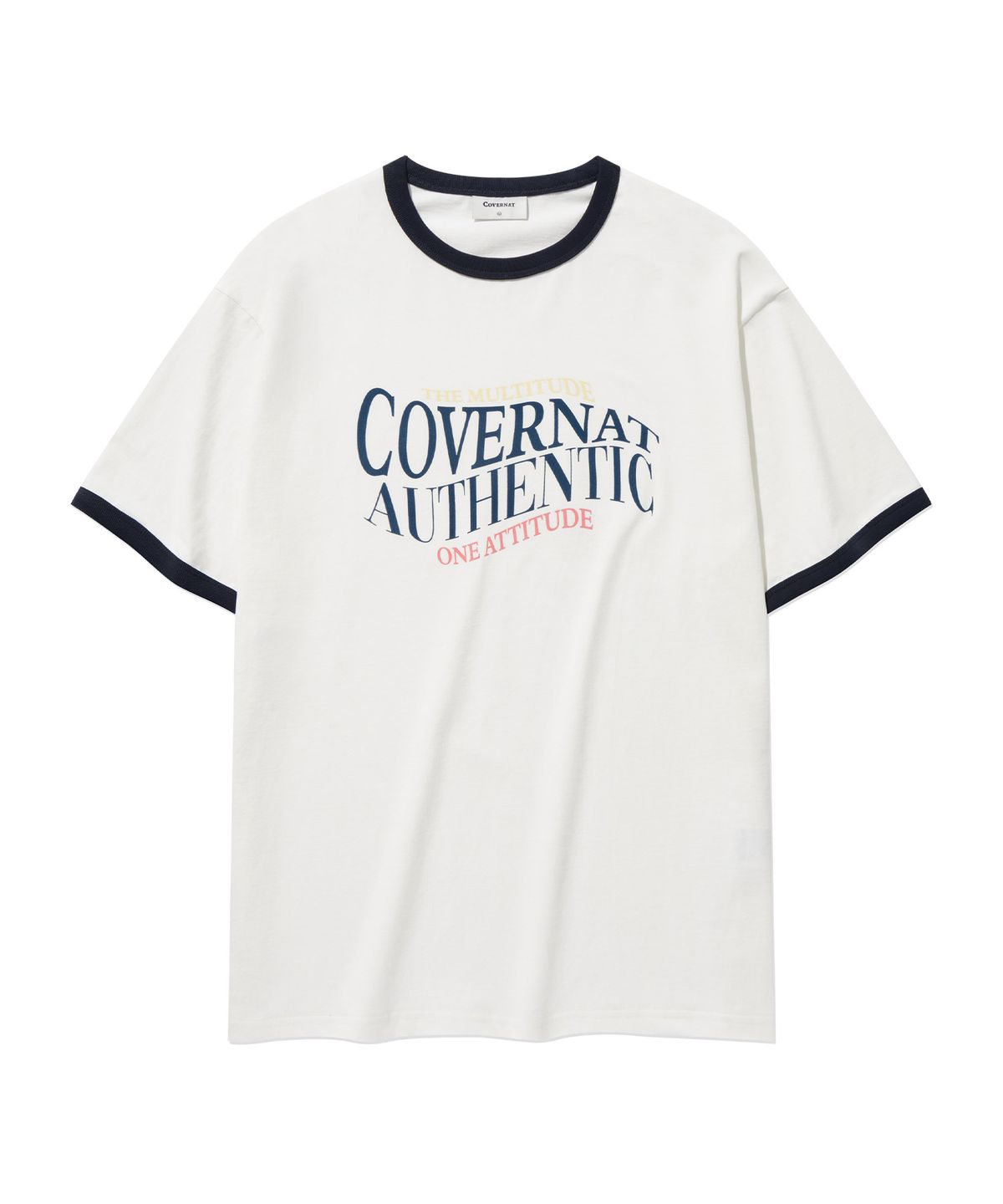 커버낫(COVERNAT) 타이포 그래픽 링거 티셔츠 White