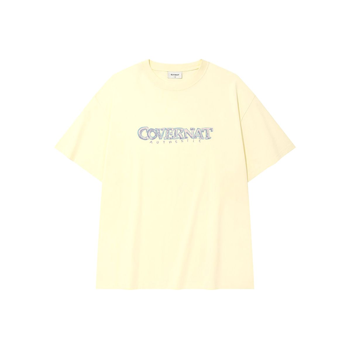 커버낫(COVERNAT) 멀티 컬러 로고 그래픽 티셔츠 Lemon