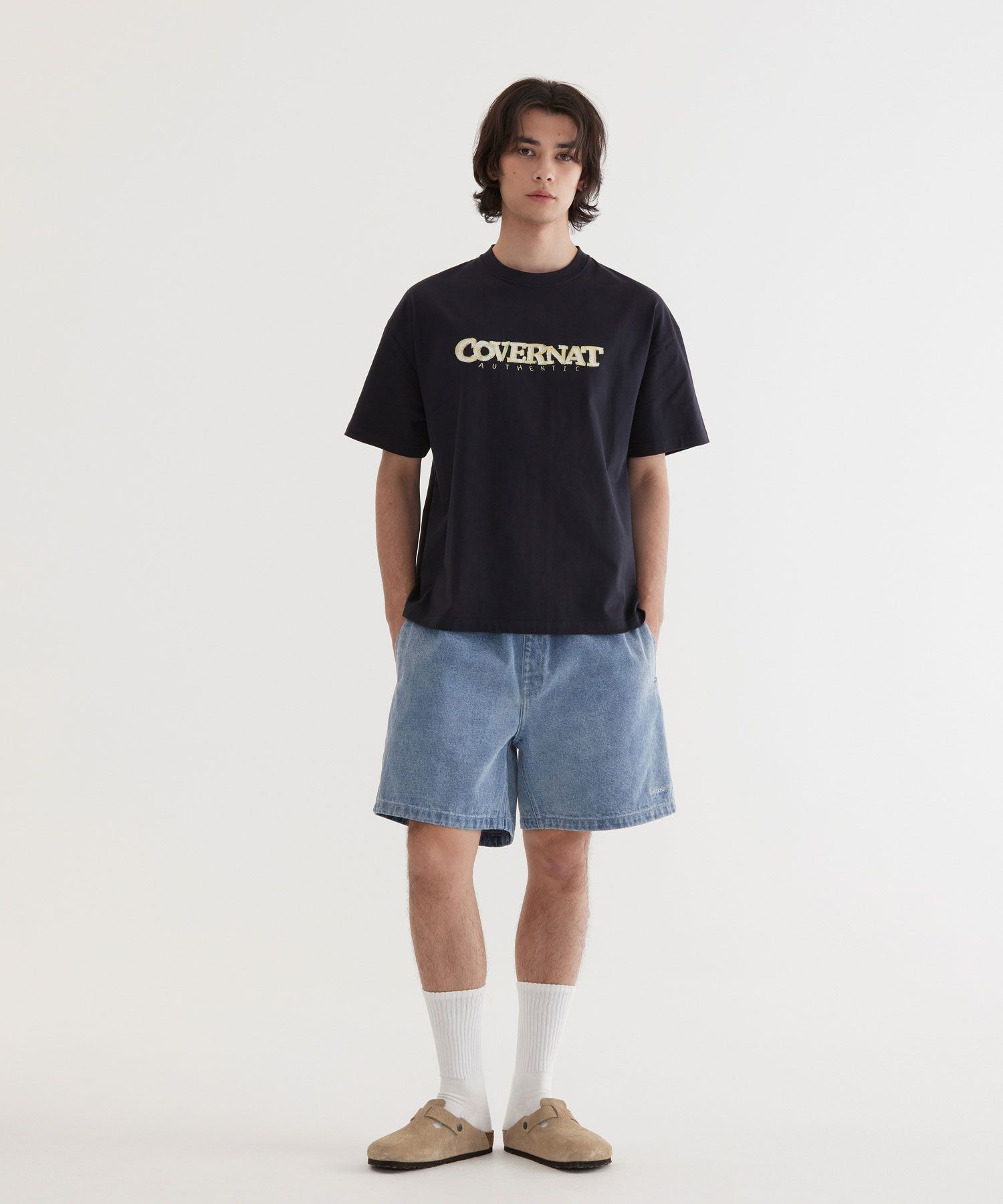 Tシャツ・カットソー COVERNAT Multicolor Logo Graphic T-Shirt Dark Navy MUSINSA | COVERNAT Multicolor Logo Graphic T-Shirt Dark Navy