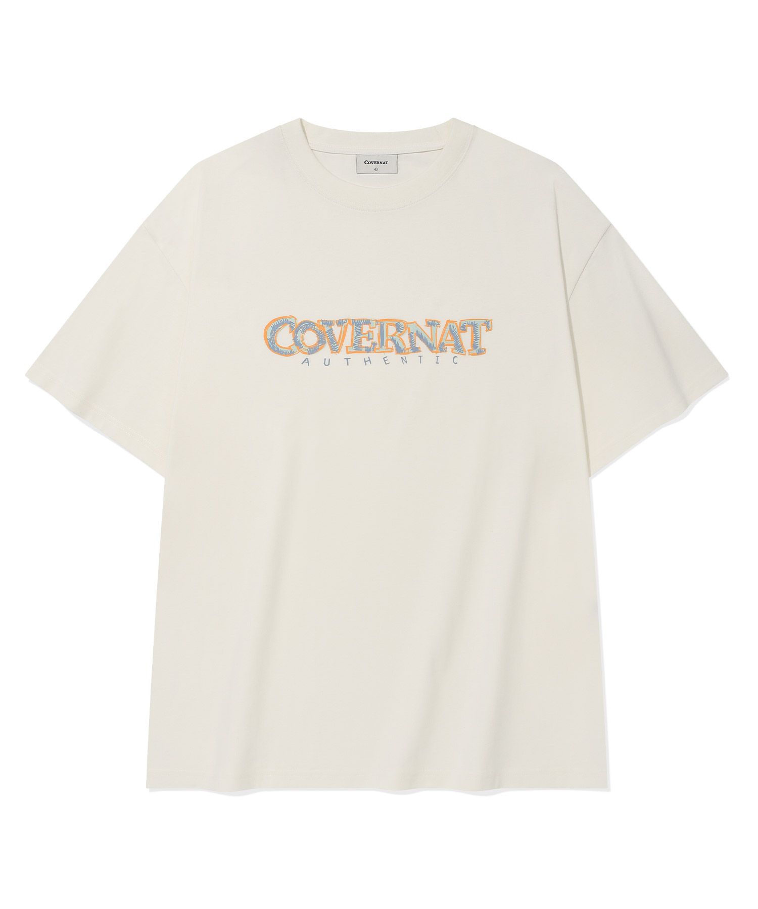 Tシャツ・カットソー COVERNAT Multicolor Logo Graphic T-Shirt White MUSINSA | COVERNAT Multicolor Logo Graphic T-Shirt White