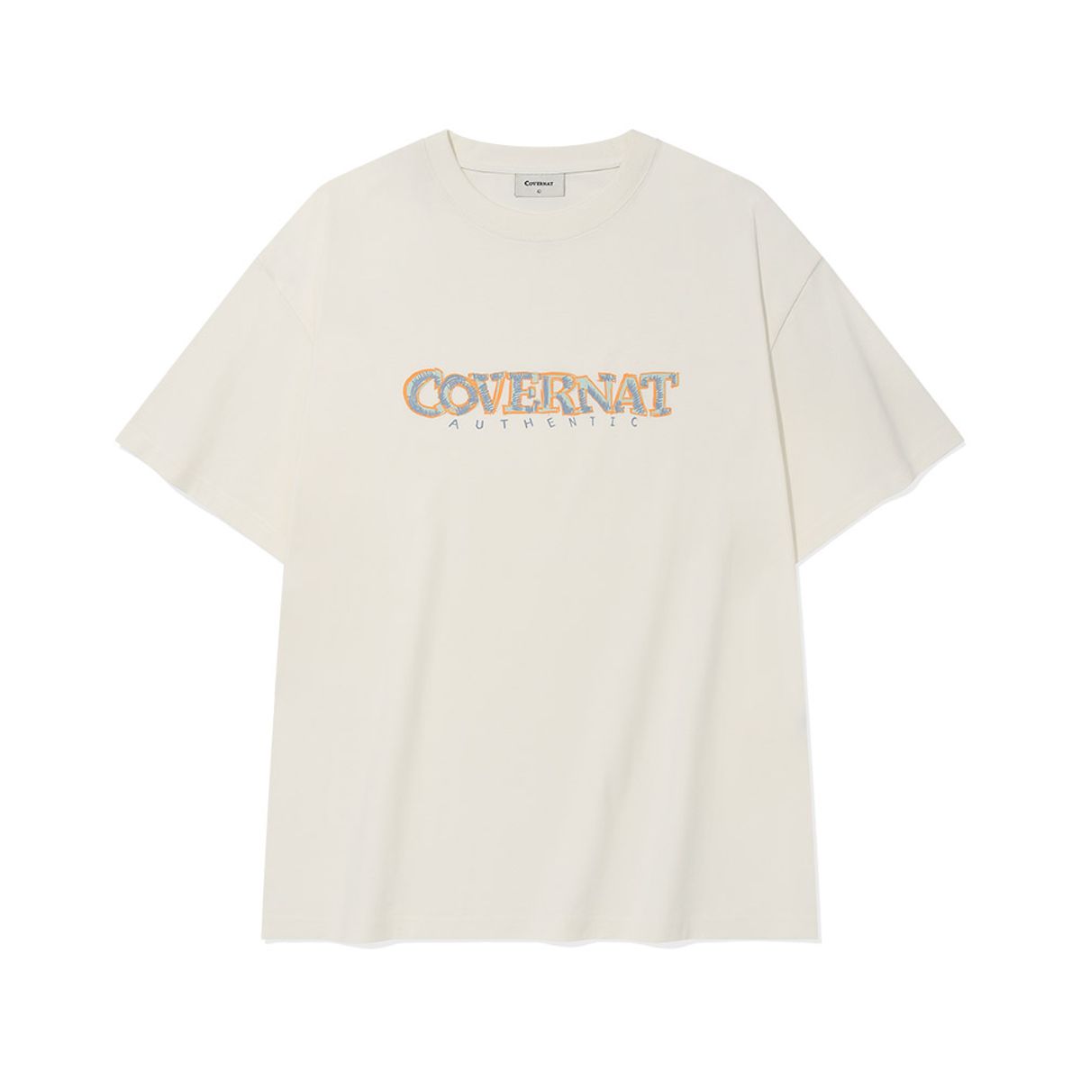 커버낫(COVERNAT) 멀티 컬러 로고 그래픽 티셔츠 White