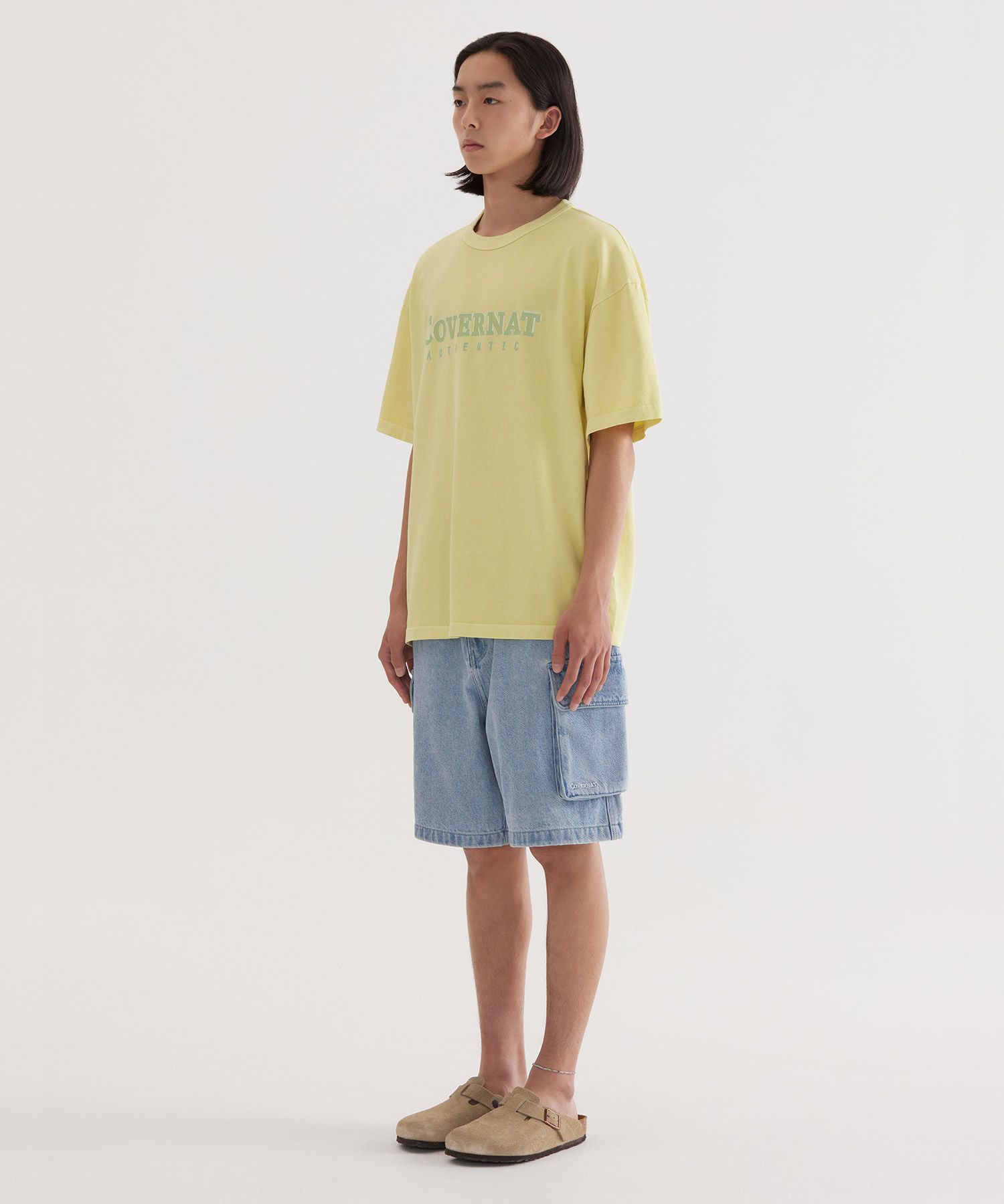 COVERNATのNeon Logo Dying T-Shirt 全3色 MUSINSA | COVERNAT Neon Logo Dying T-Shirt Charcoal