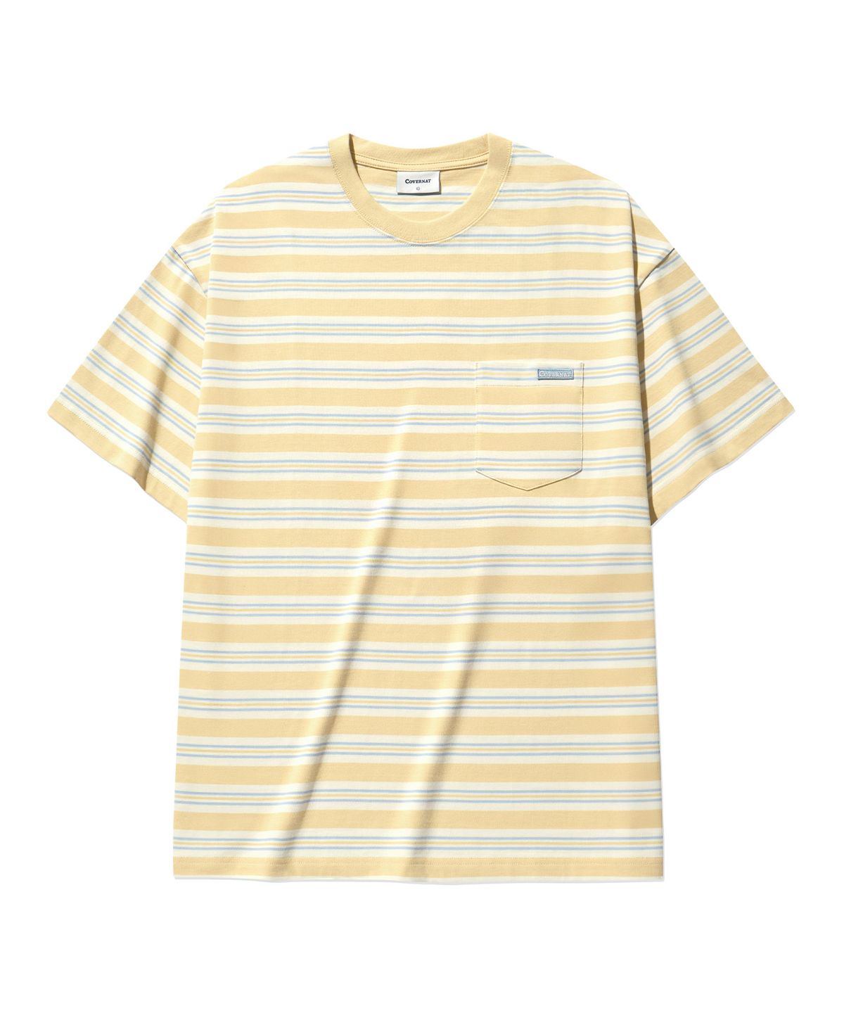 커버낫(COVERNAT) 멀티 스트라이프 티셔츠 Yellow