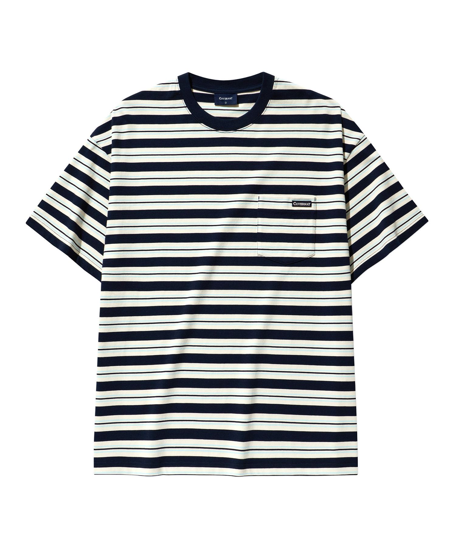 Tシャツ・カットソー COVERNAT Multi Stripe T-Shirt Navy MUSINSA | COVERNAT multi stripe t-shirt navy