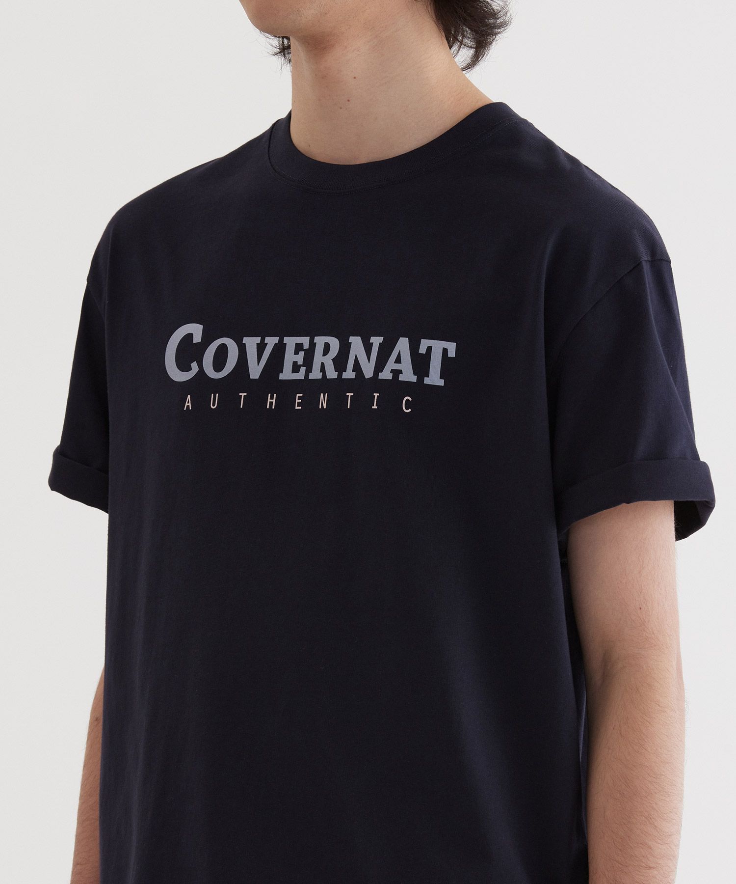 Tシャツ・カットソー COVERNAT Center Authentic T-Shirt Dark Navy MUSINSA | COVERNAT Center Authentic T-Shirt Dark Navy