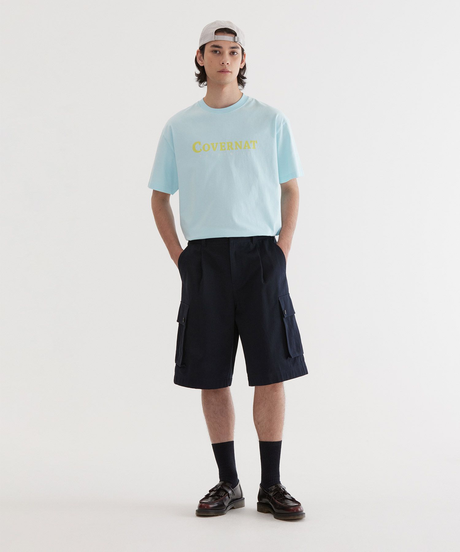 MUSINSA | COVERNAT Center Authentic T-Shirt Sky Blue