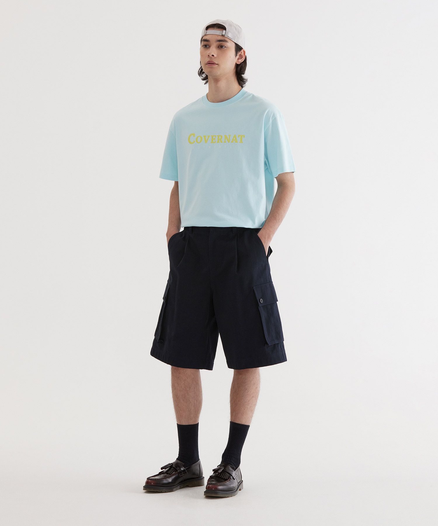 Tシャツ・カットソー COVERNAT Center Authentic T-Shirt Sky Blue MUSINSA | COVERNAT Center Authentic T-Shirt Sky Blue