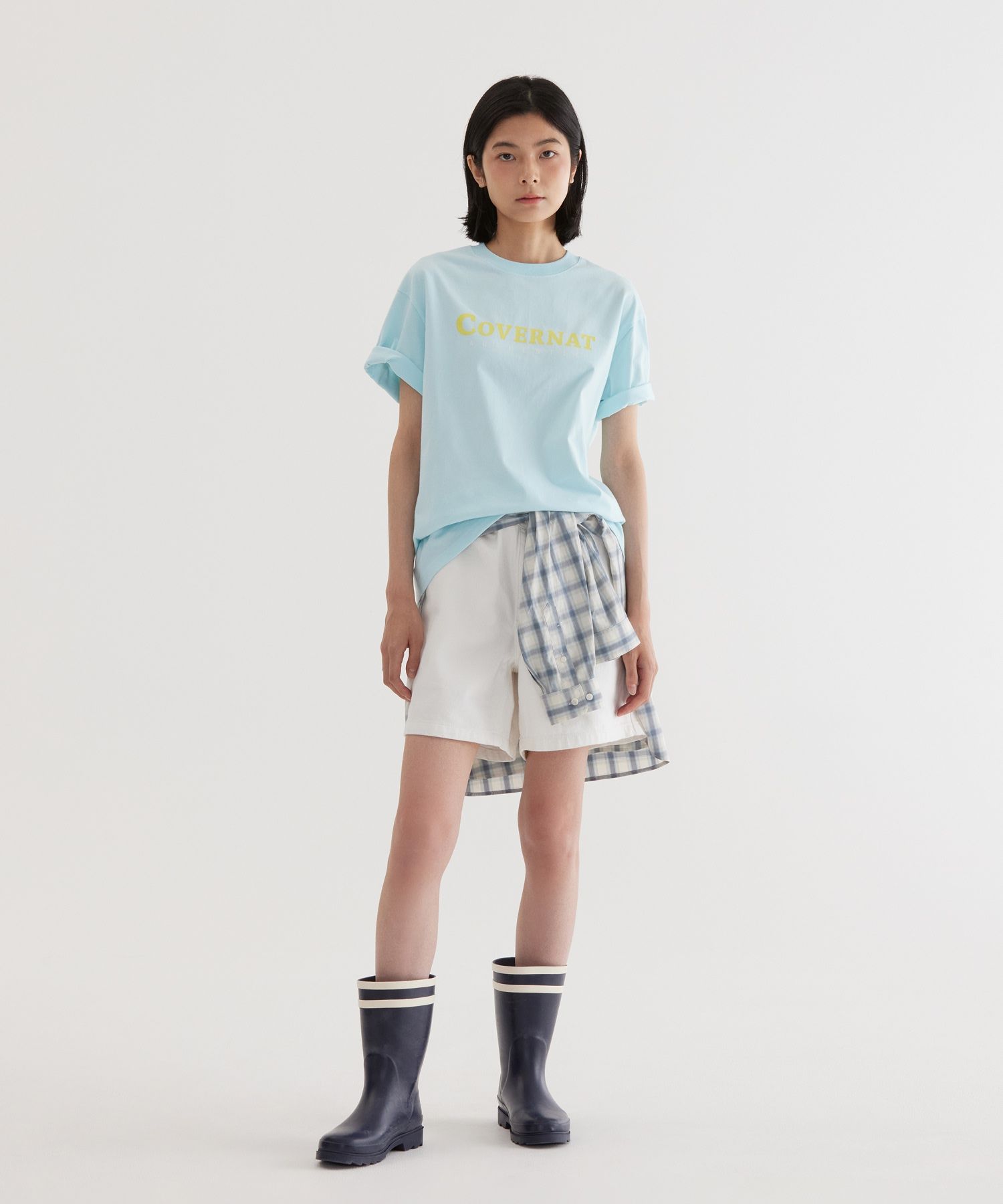 Tシャツ・カットソー COVERNAT Center Authentic T-Shirt Sky Blue MUSINSA | COVERNAT Center Authentic T-Shirt Sky Blue