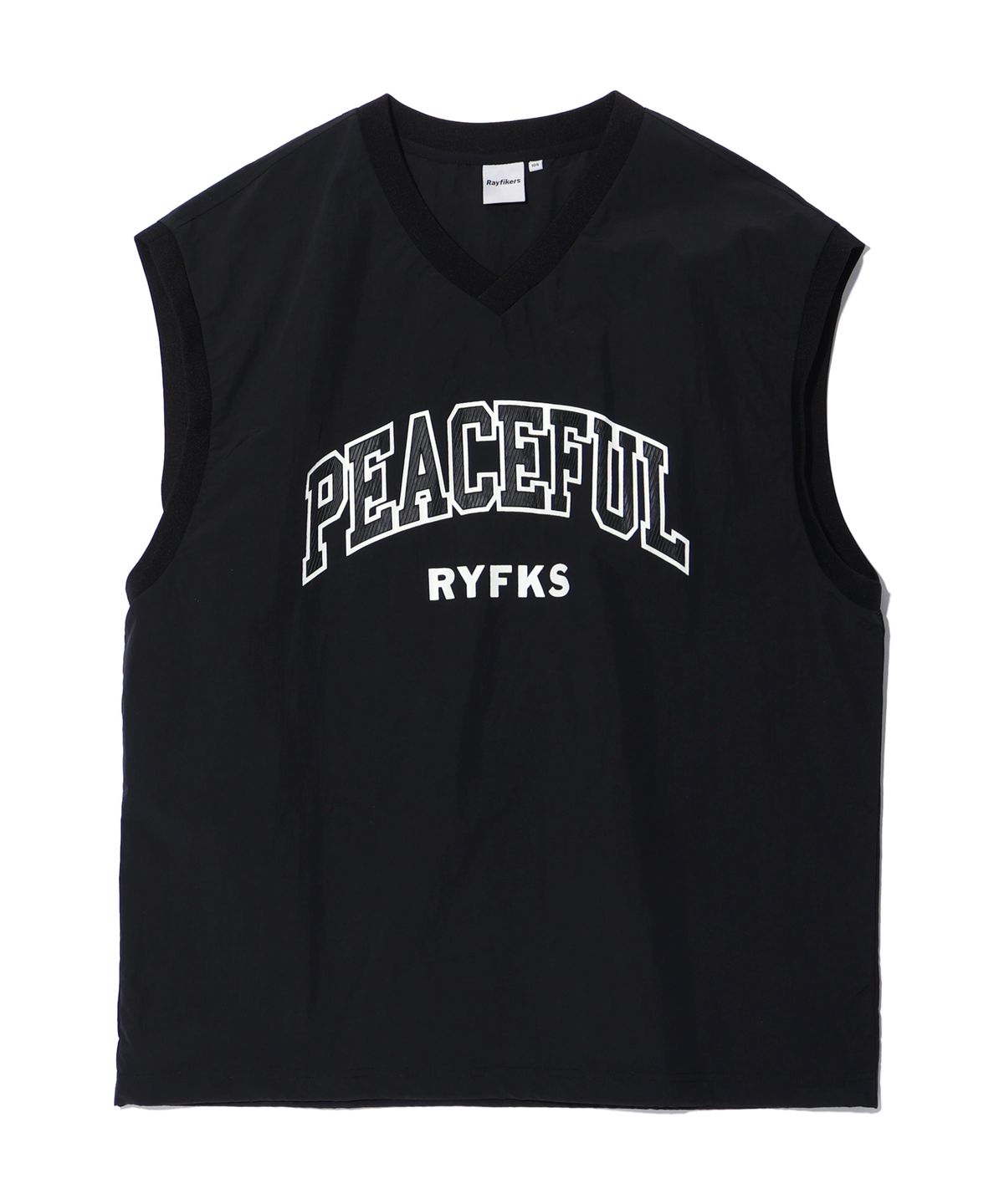레이피커스(RAYFIKERS) 피스풀 슬리브리스 티셔츠 BLACK (MP2TU230-076)