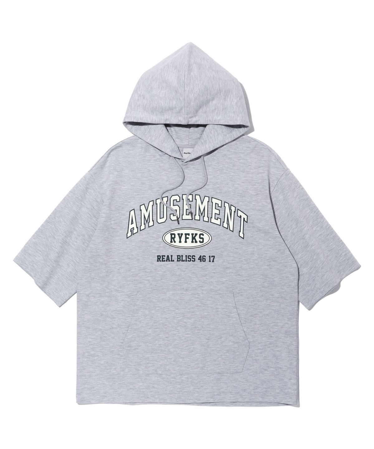 레이피커스(RAYFIKERS) 어뮤즈먼트 반팔 후디 MELANGE GREY (MP7TU427-097)