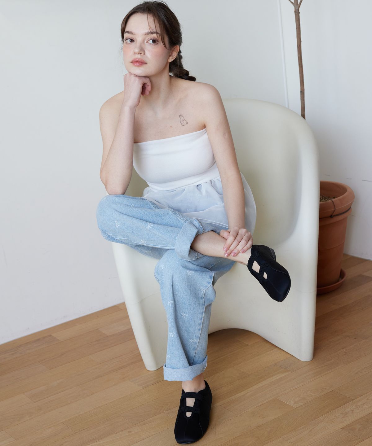 세스띠(CESTI) 데일리 플로우 밴드 스니커즈 (BLACK)