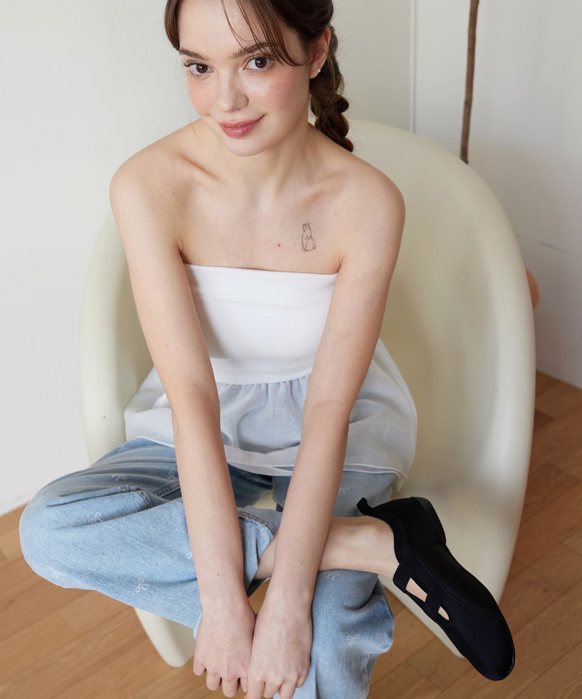 세스띠(CESTI) 데일리 플로우 밴드 스니커즈 (BLACK)
