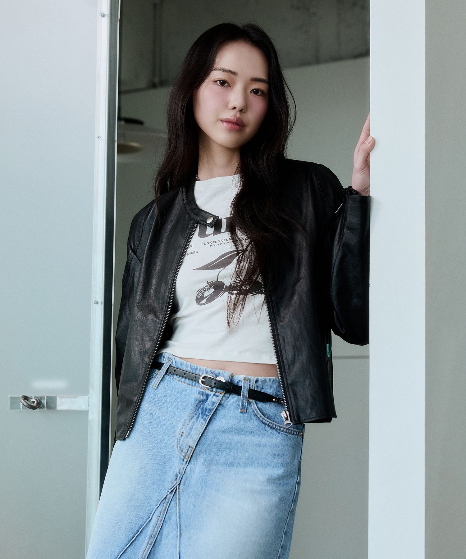 レザージャケット・コート INSTANTFUNK Power shoulder faux-leather jacket 4BTR510 Power shoulder faux-leather jacket - INSTANTFUNK | 60
