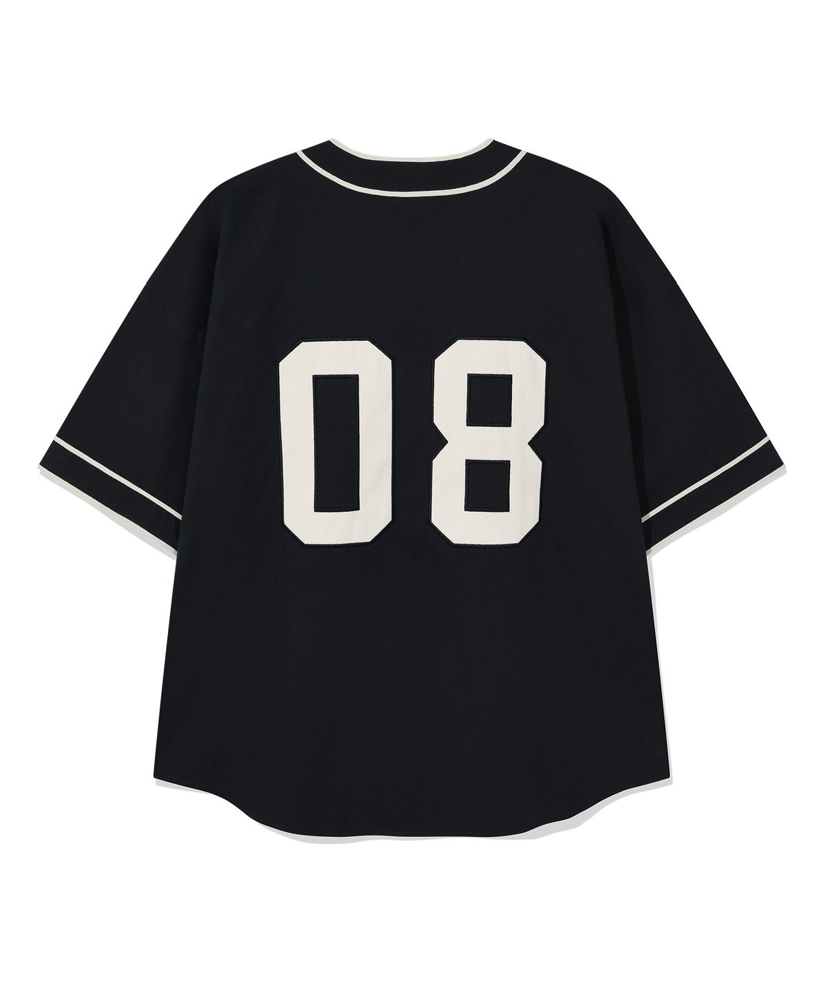 커버낫(COVERNAT) 아치로고 베이스볼 하프 셔츠 Dark Navy