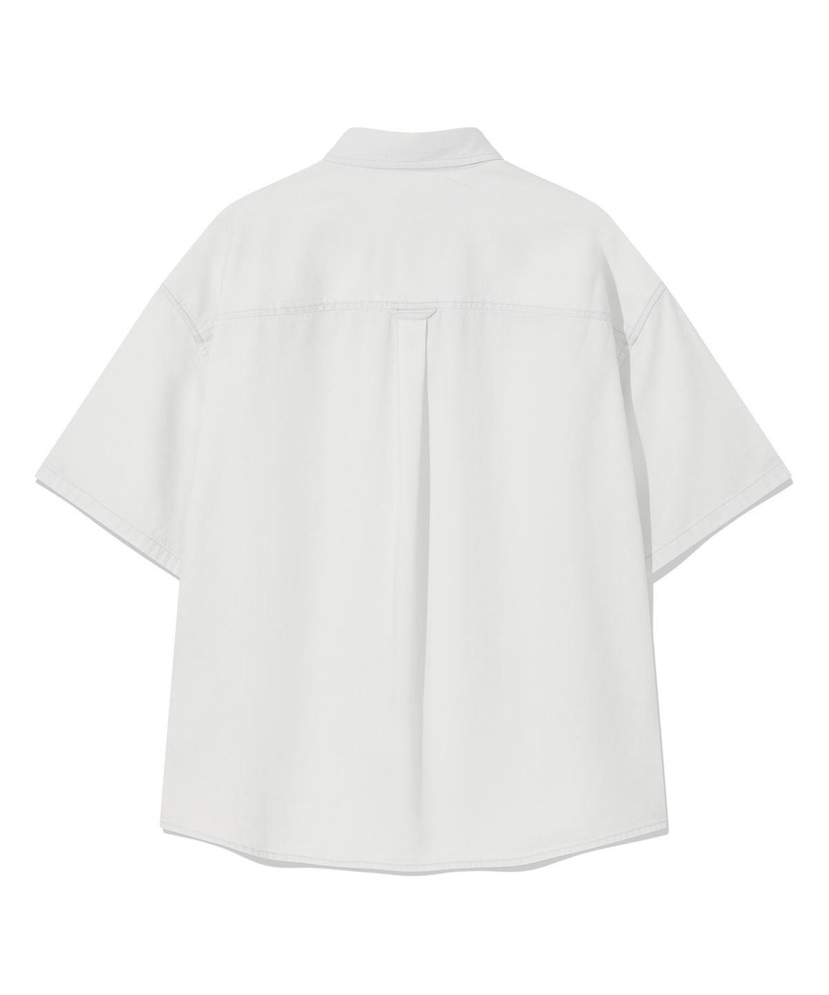 커버낫(COVERNAT) C 로고 데님 하프 셔츠 White