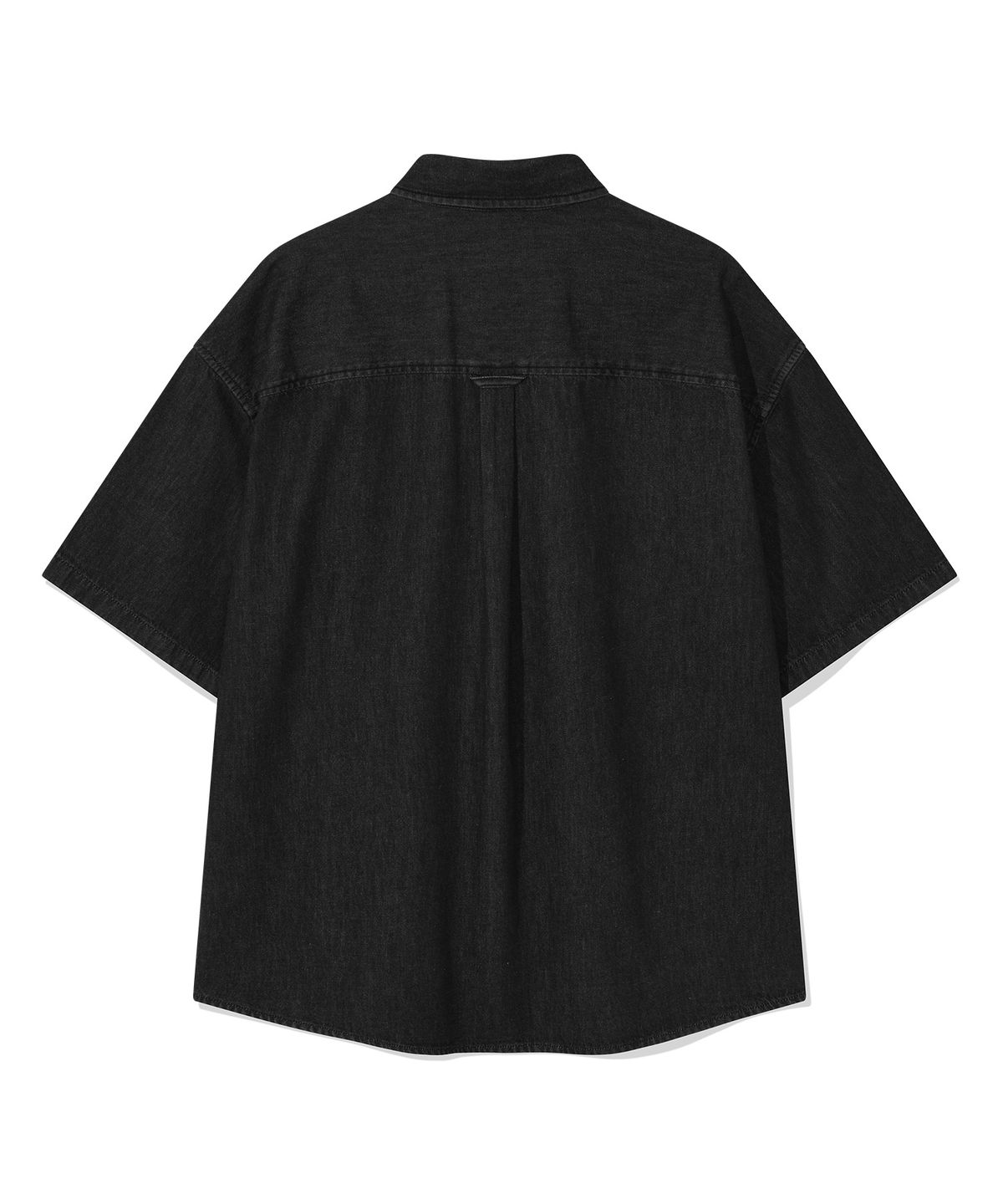 커버낫(COVERNAT) C 로고 데님 하프 셔츠 Black