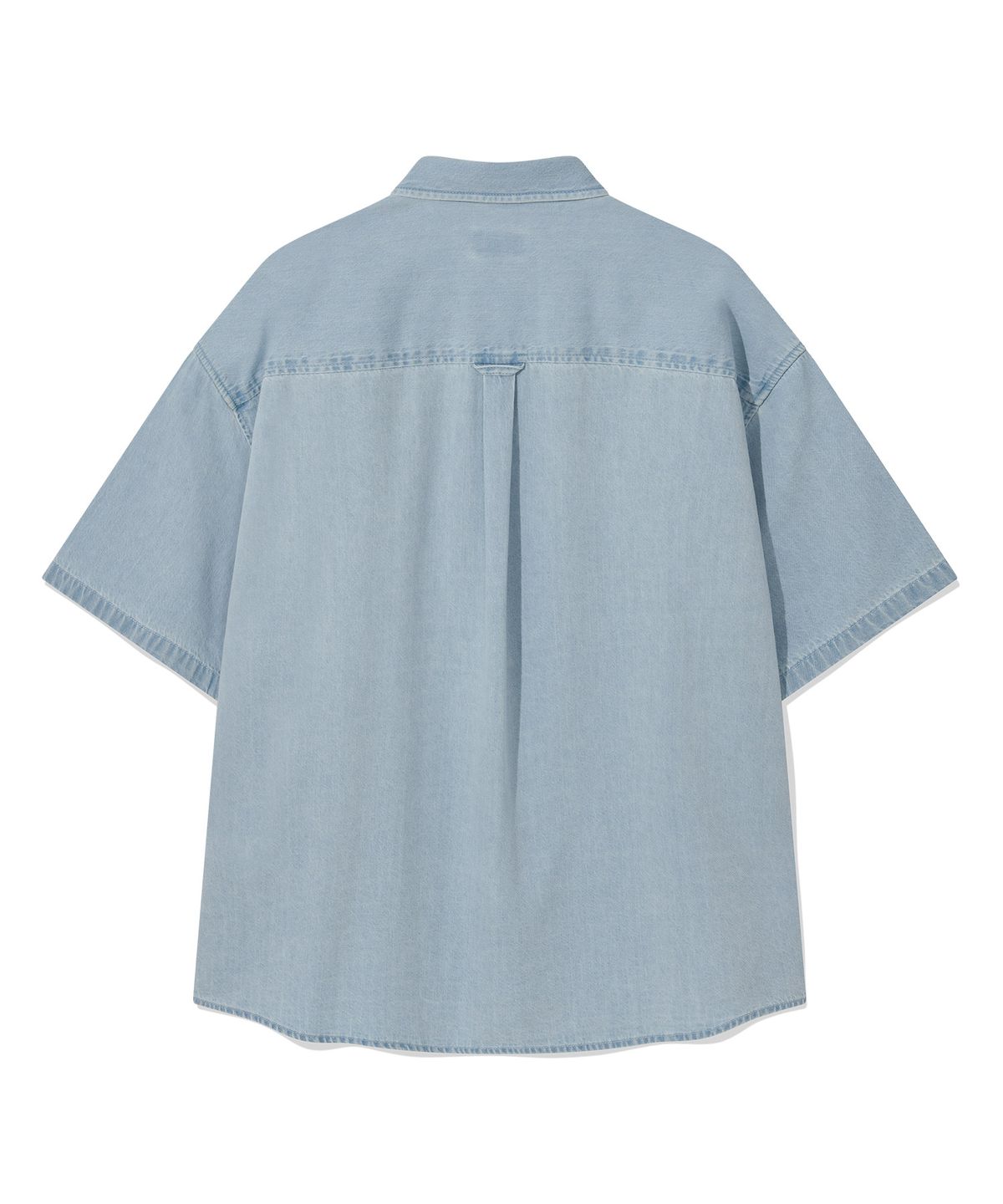 커버낫(COVERNAT) C 로고 데님 하프 셔츠 Light Blue